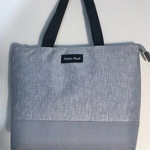 Office Lunch Bag Insulated Polar Pack Classic Thermal Tote Gray Minimalist